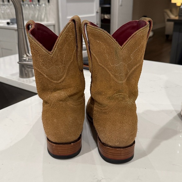 Chisos Men's Tan Suede Cowboy Boots, size 10.5 D - Picture 5 of 7